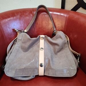 PULICATI Leather Grey Bag Italy